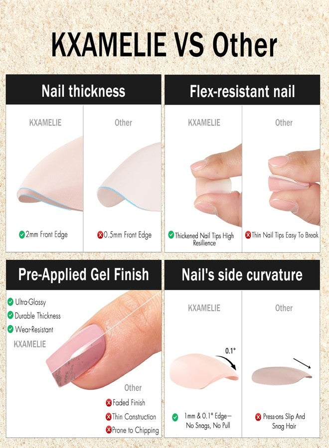 أظافر KXAMELIE اللاصقة بتصميم عين القطة، طويلة ومربعة، مطلية بالكروم، حمراء داكنة، بتصميم تابوت، لامعة، تغطي كامل الوجه، مصنوعة من الأكريليك، مع غراء أظافر، قابلة لإعادة الاستخدام، سهلة الاستخدام، 30 قطعة - Image 4